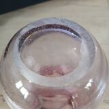 Pink bubble glass corolla vase