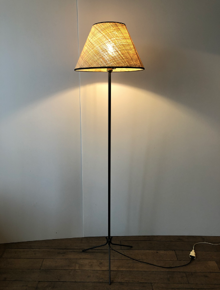 Lampadaire années 50 en fer forgé