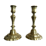 Paire de chandeliers anciens Louis XV
