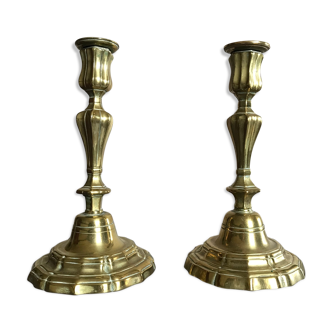 Pair of old Louis XV candlesticks