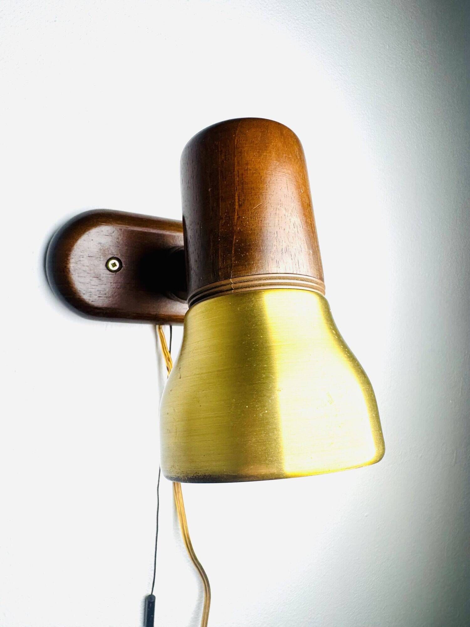 Brass And Amfrosia Wall Lamps By Temde Leuchten, Switzerland 1960S