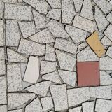 Cement and mosaic garden table from the 1960s