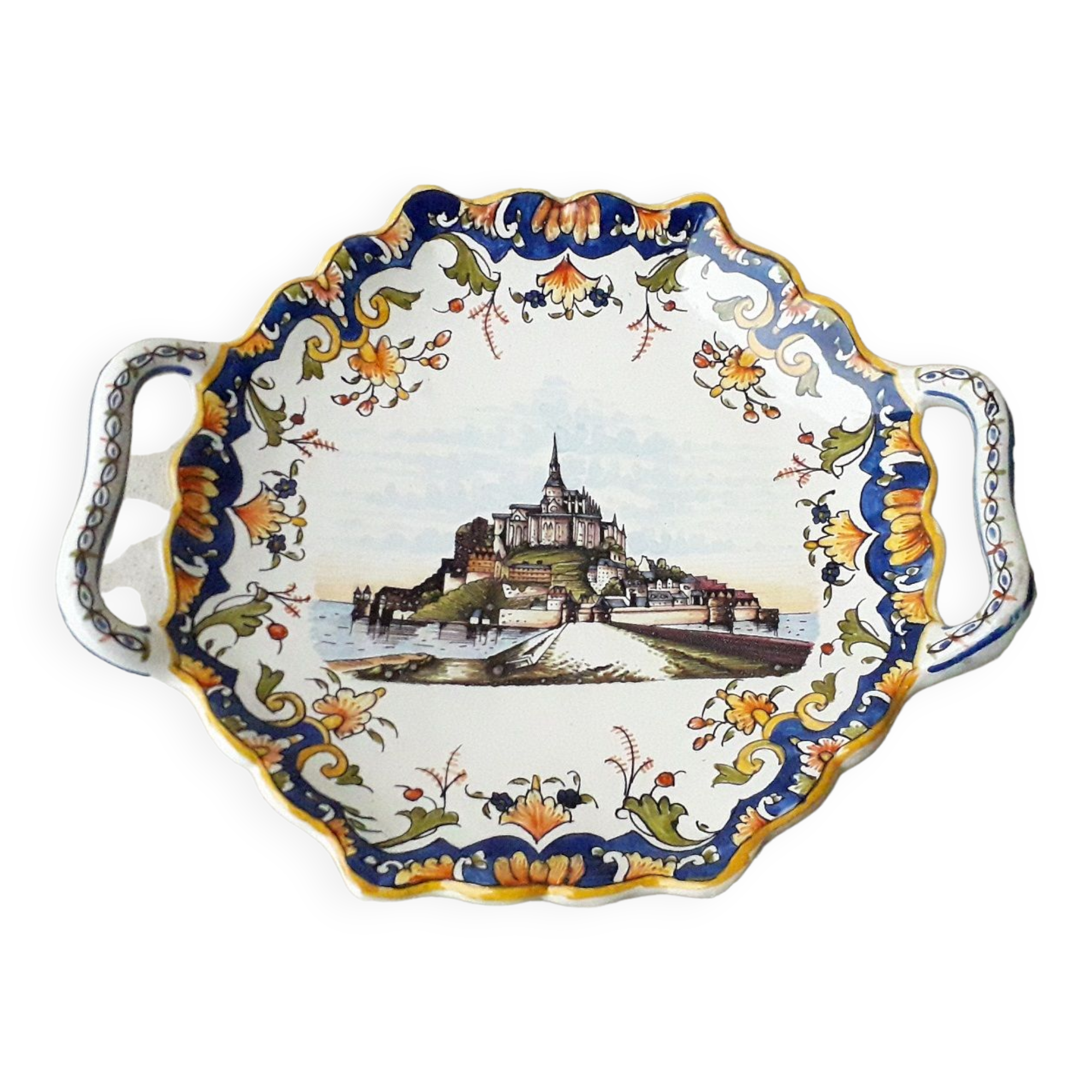 Assiette Miniature Cuivre Mont Saint Michel Vintage Art Déco - Pièce De Collection France