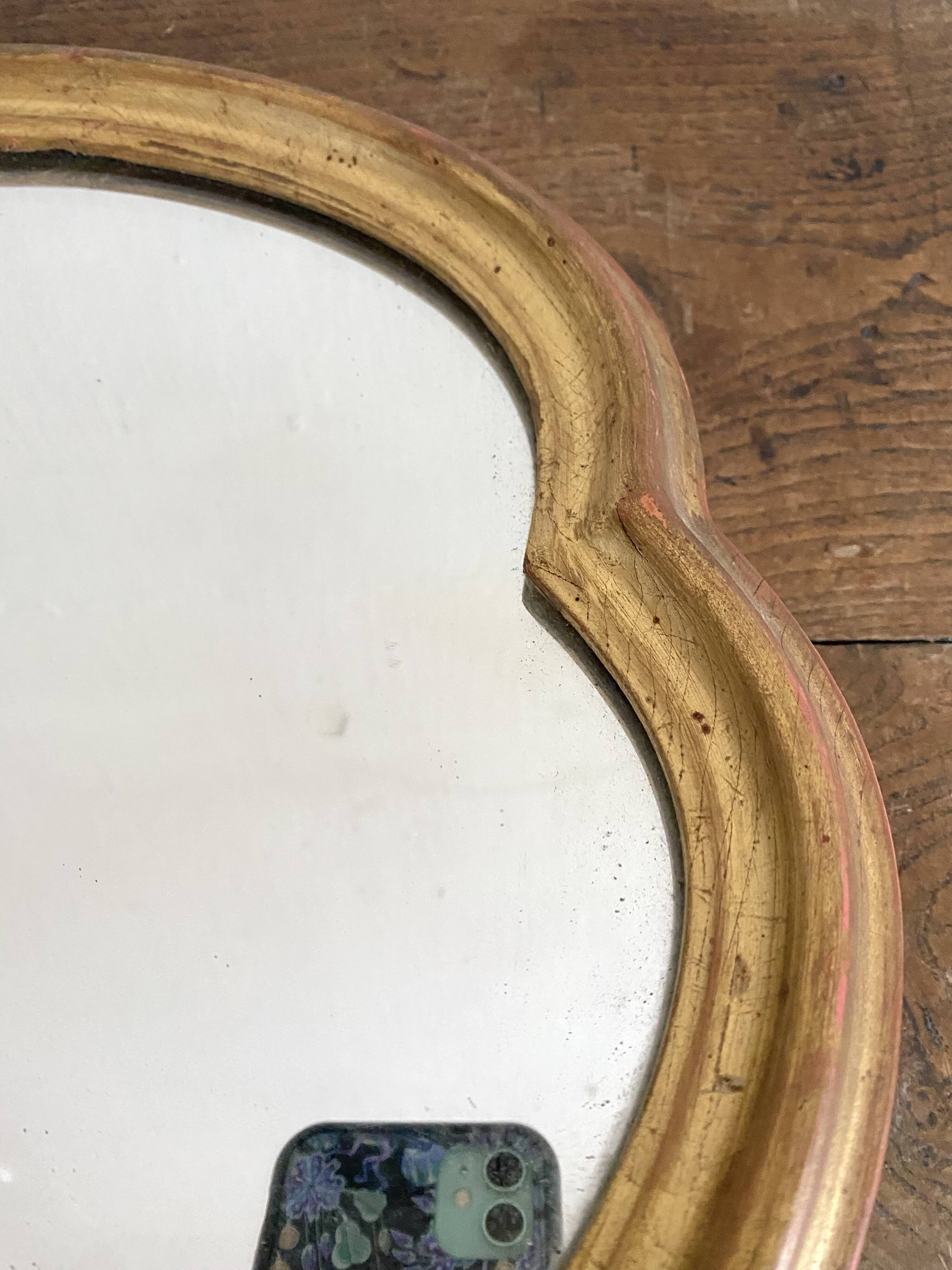Miroir ancien doré 47 X 38 CM