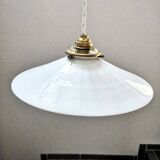 Suspension/baladeuse ancienne opaline blanche art déco 1930