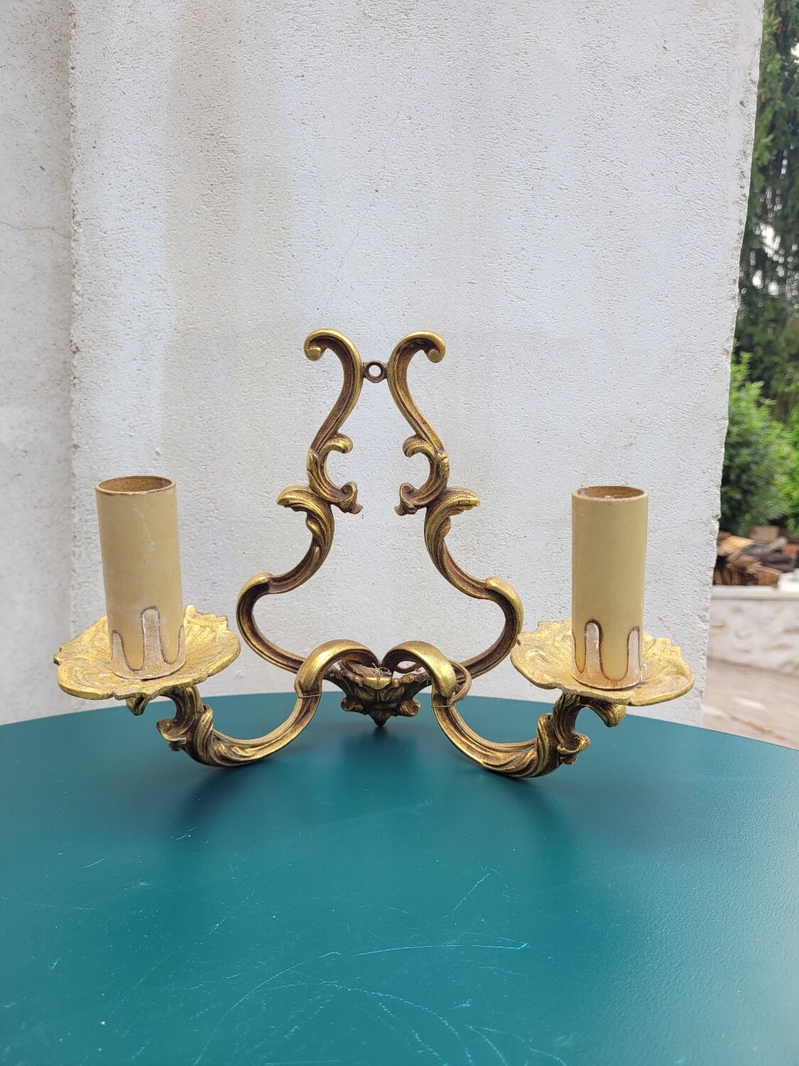 Pair of two-branched wall lights