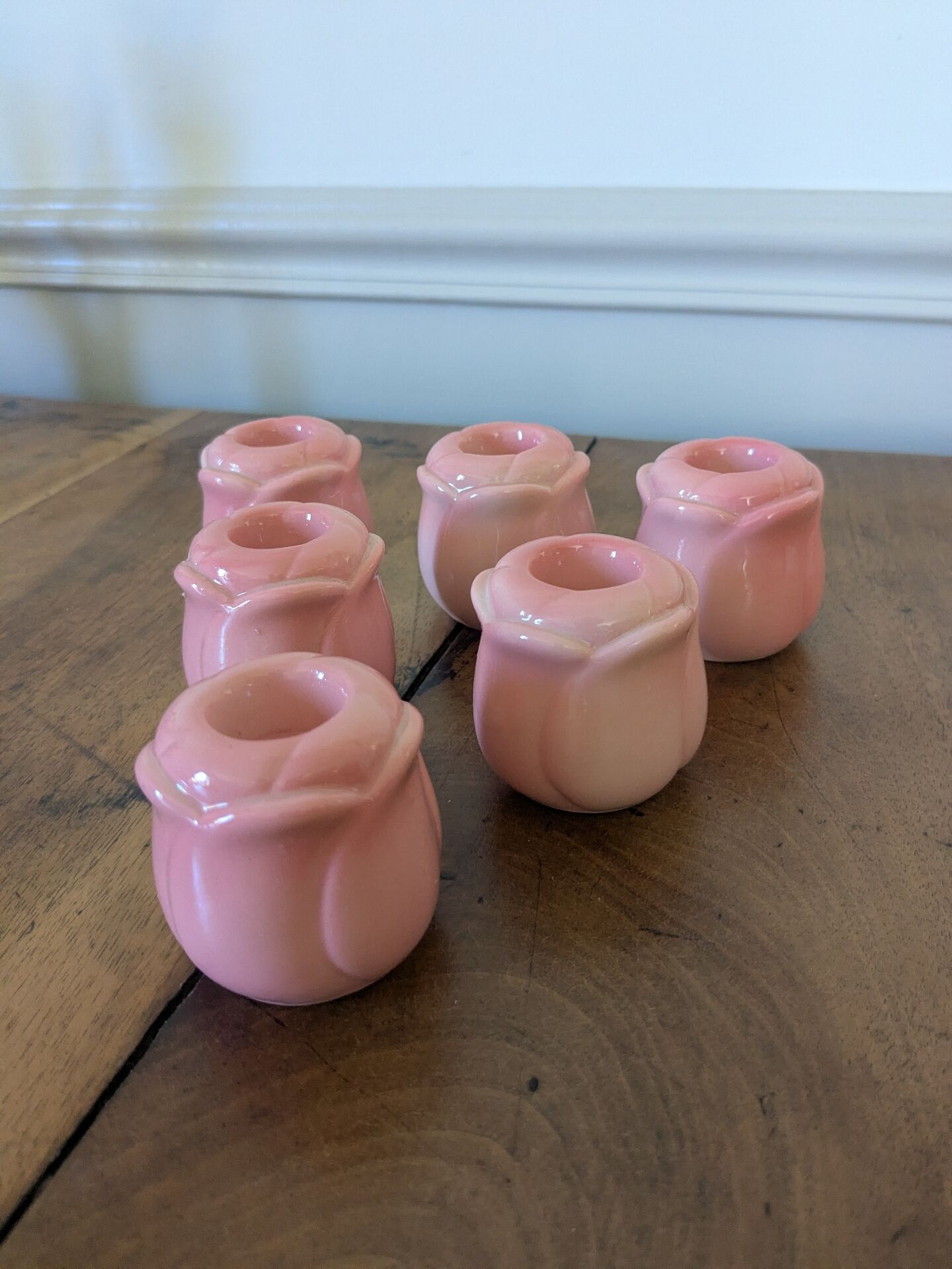 Bougeoirs boutons de roses