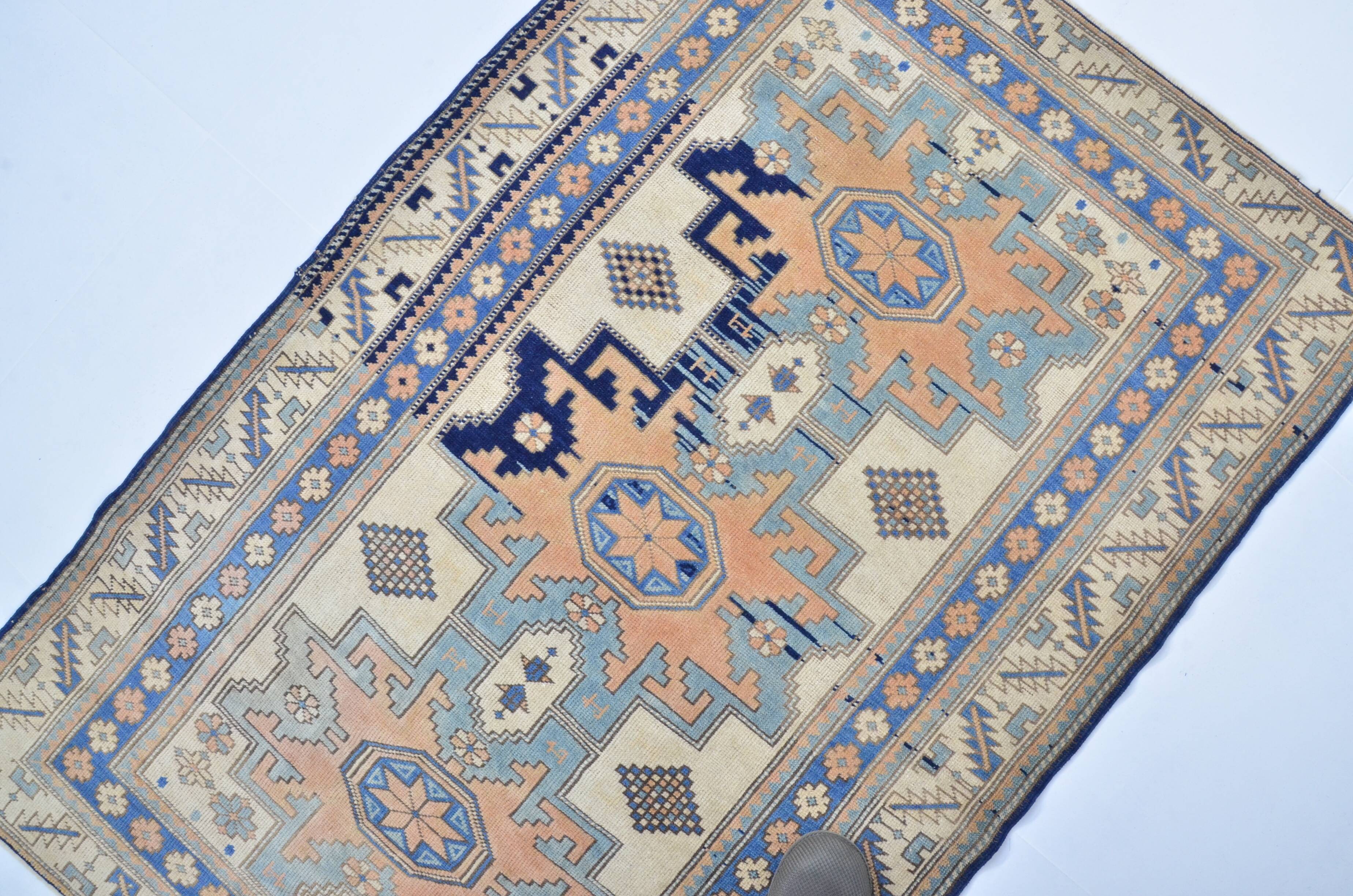Geometric  Vintage Wool Carpet sku 3240