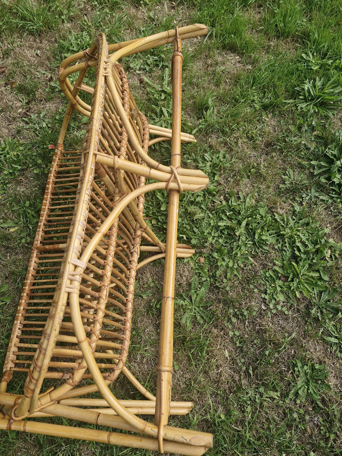 Rattan bench