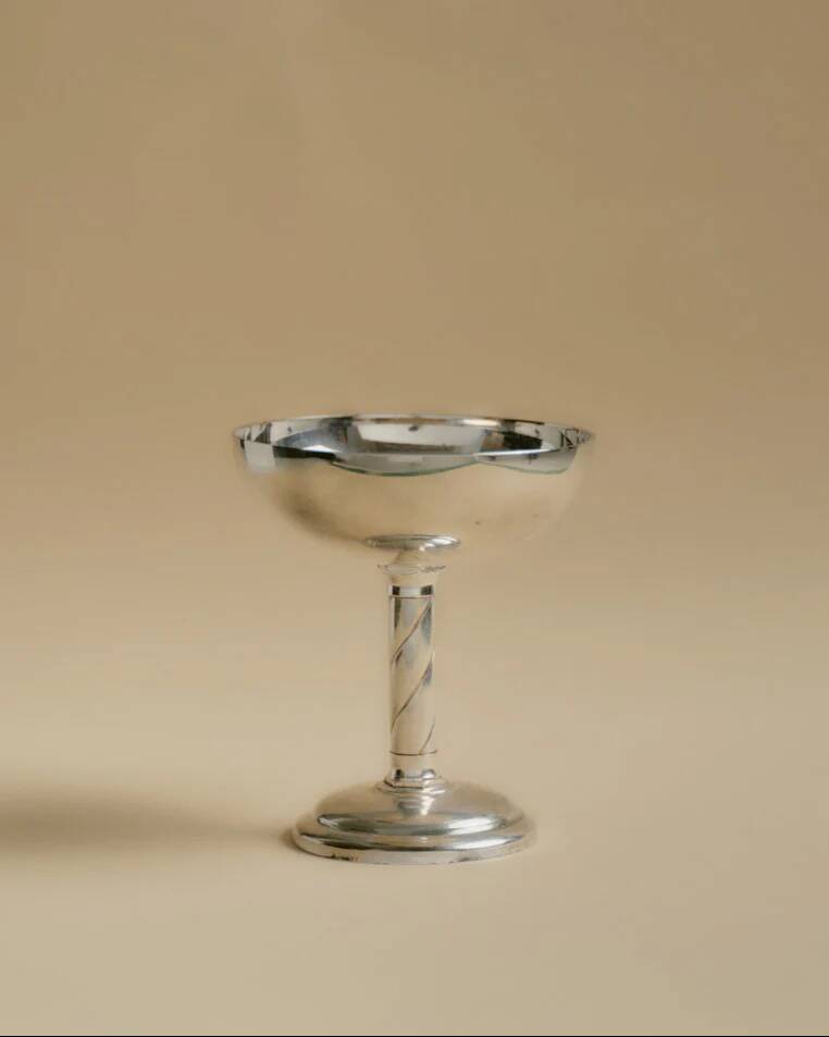 Set de 6 coupes à champagne en métal, années 1960