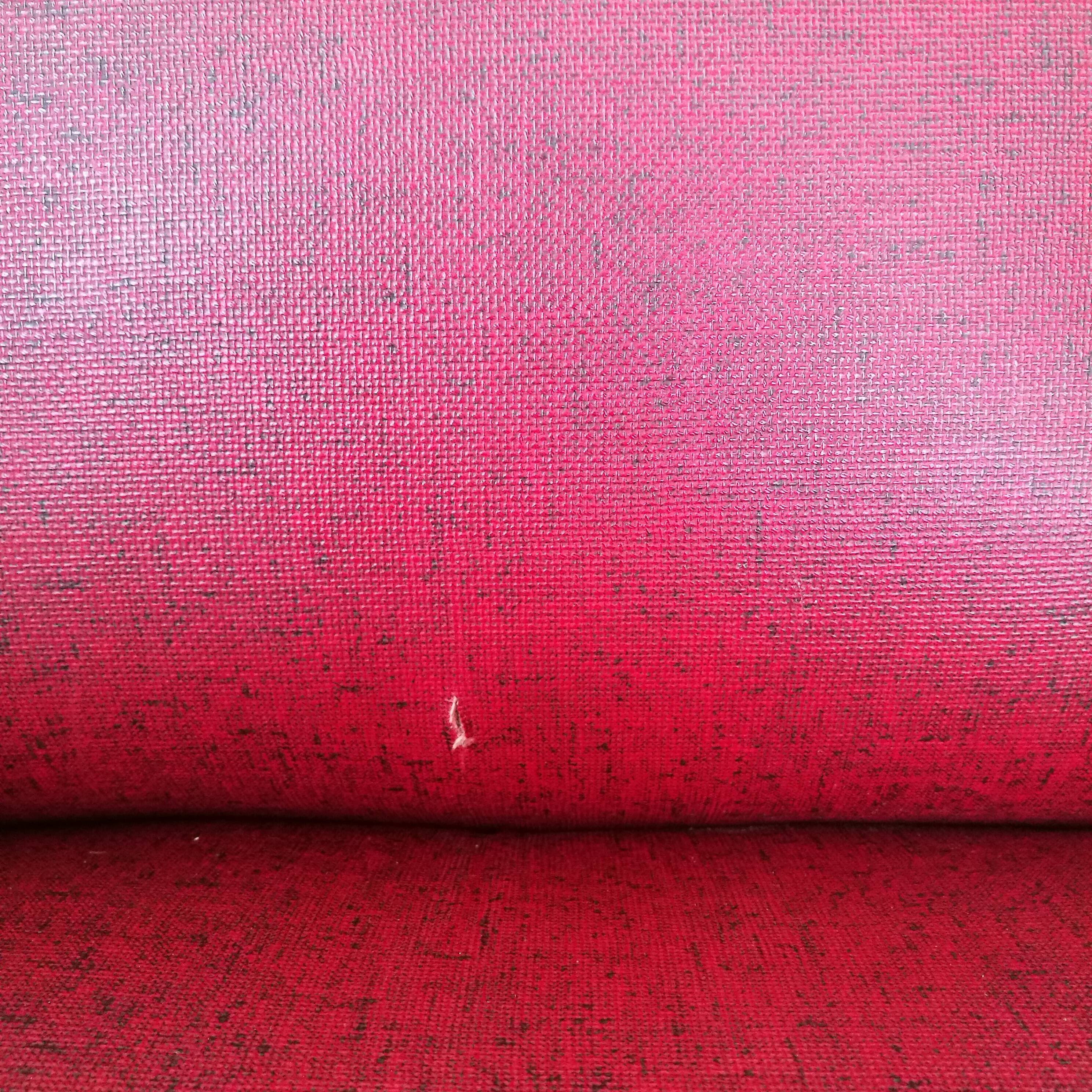 Vintage armchair base compass skaï red