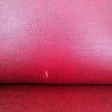 Vintage armchair base compass skaï red