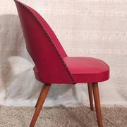 Red Bauhaus armchair by Thonet, 1950s-60s.
