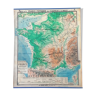 Ancienne carte de la France N°11 Hatier Kaeppelin.