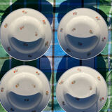 Set of plates and dish with flower pattern