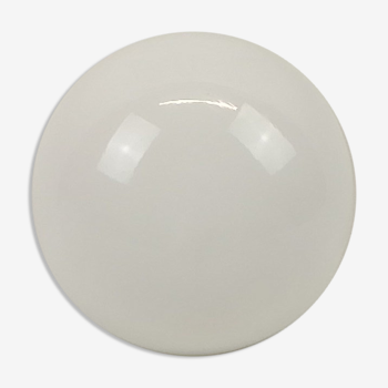 Vintage white glass round ceiling, 15cm diameter