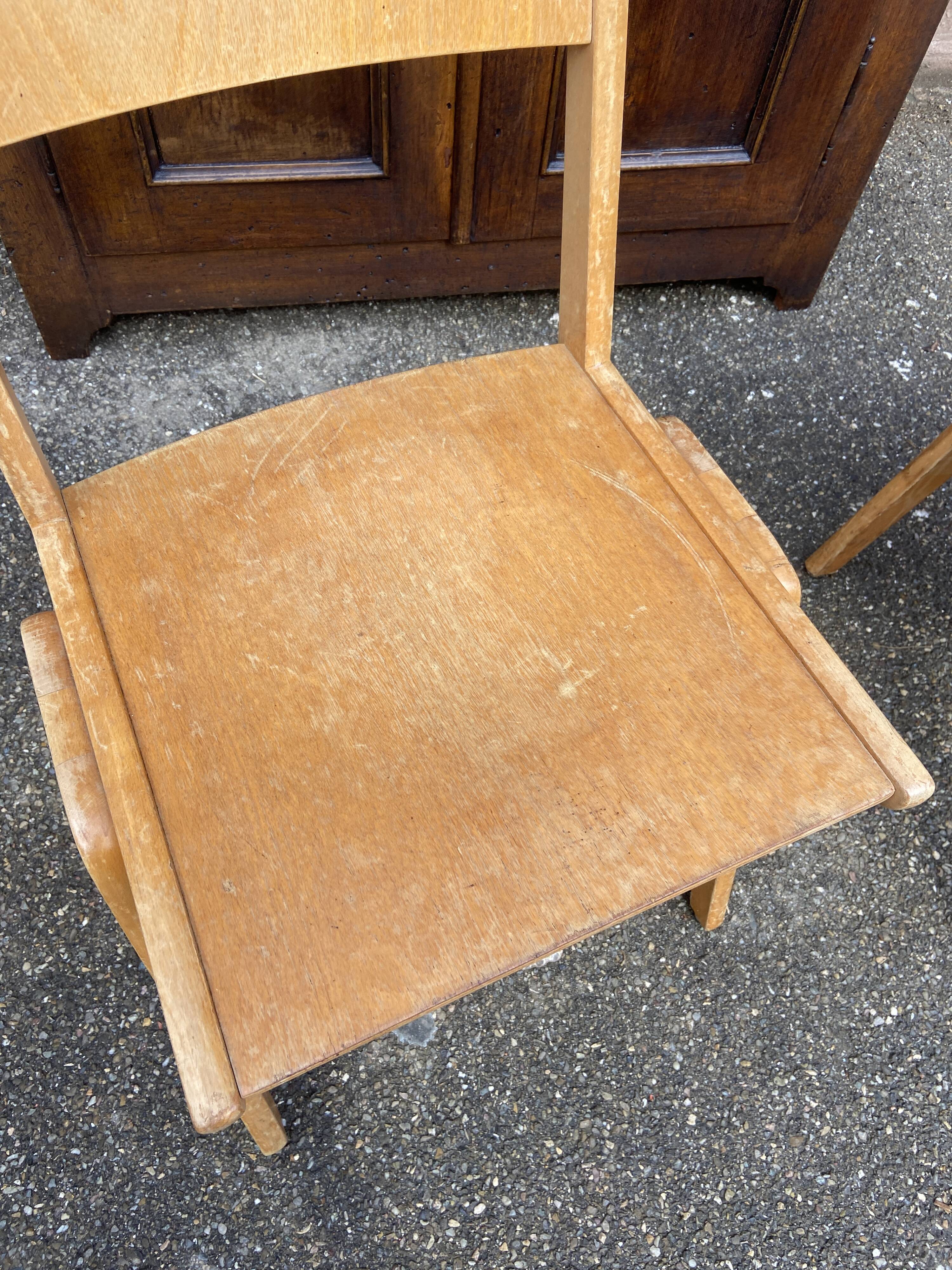 Pair of scandinavian chairs feet compass 1960