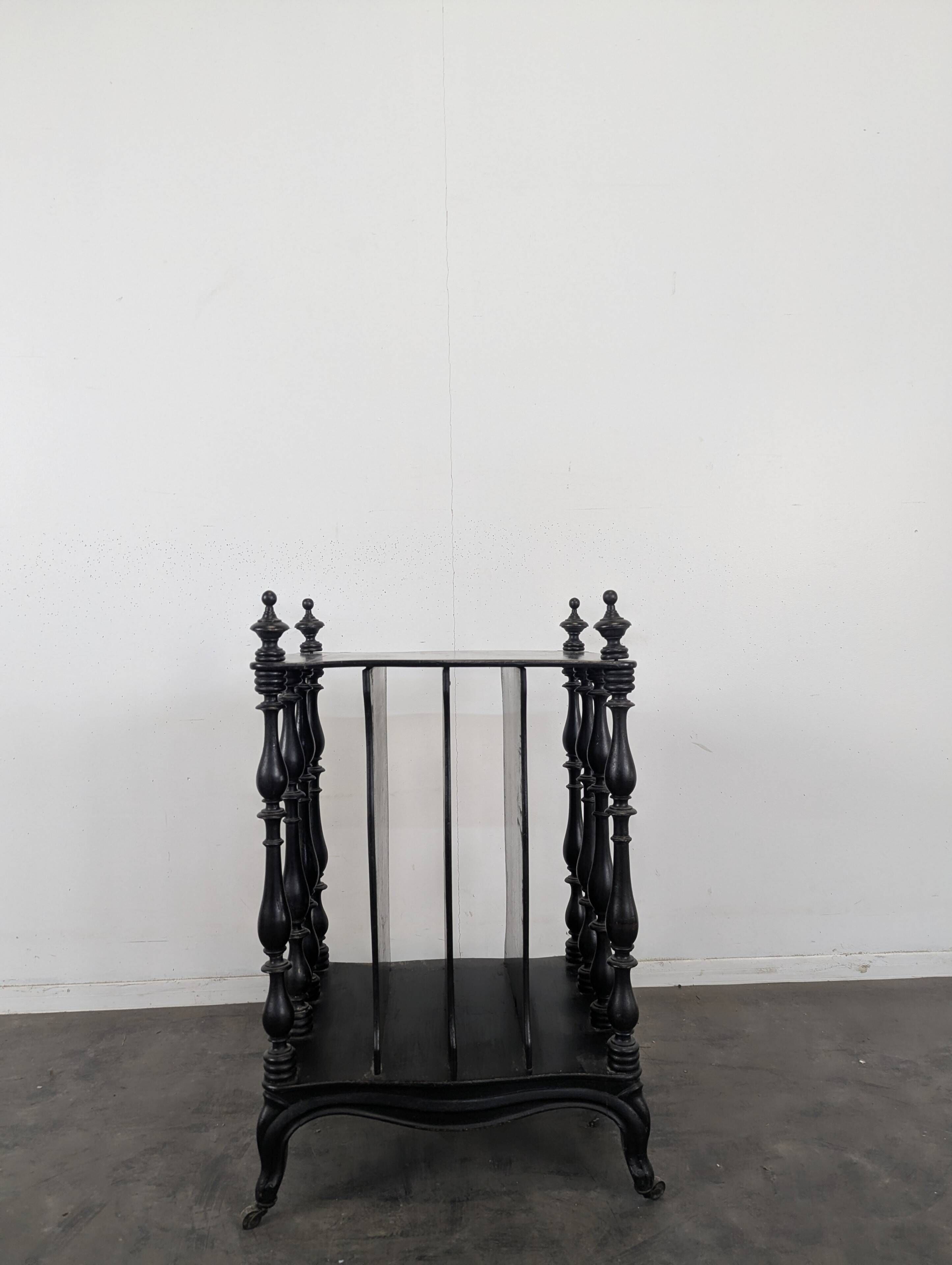 Napoleon III music partition cabinet in blackened wood