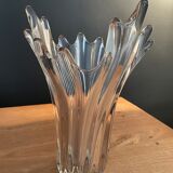 Large transparent glass vase