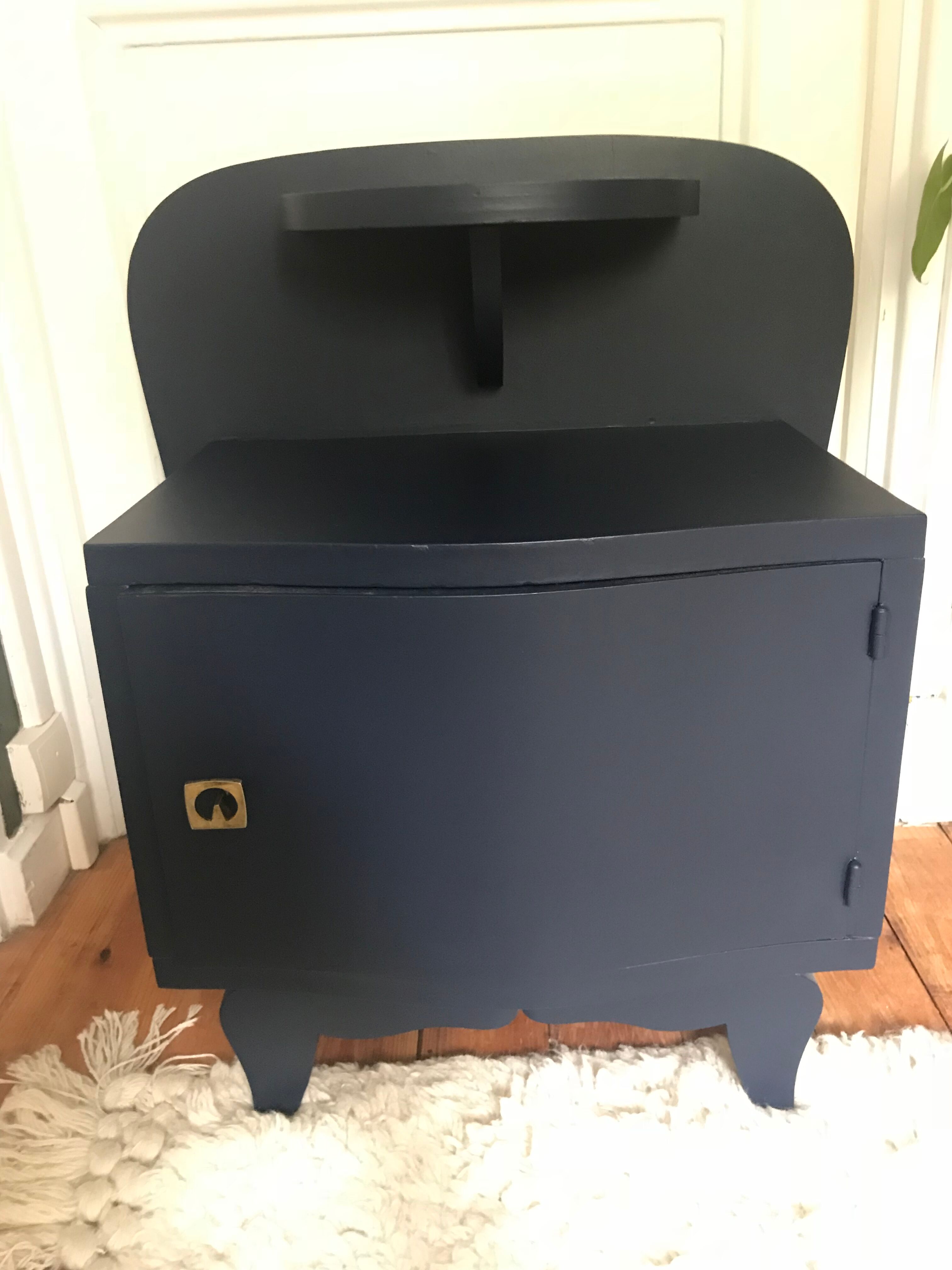 Midnight blue bedside table