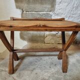 Small oak side table – French rustic style – 1920s