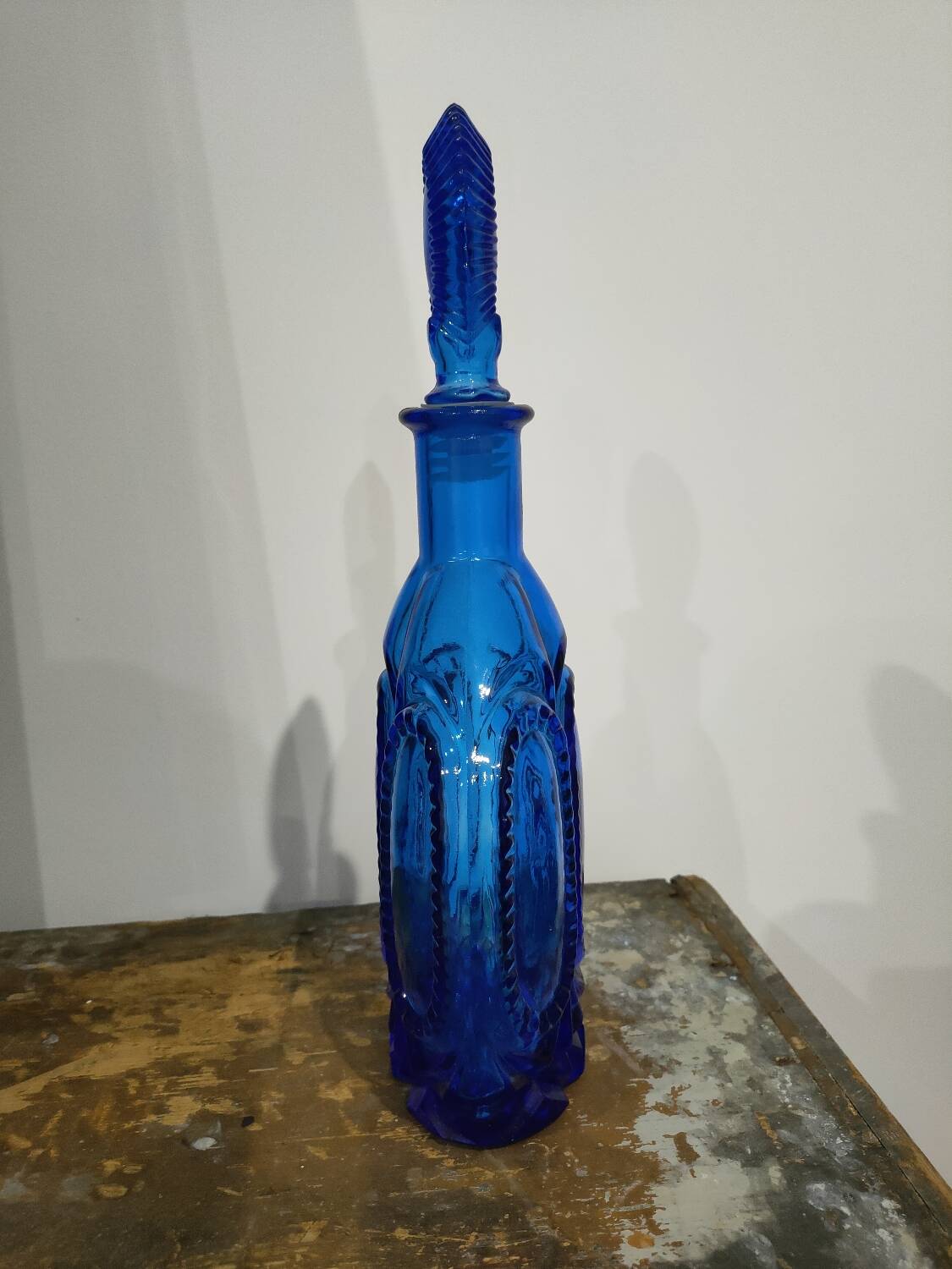 Cobalt blue perfume bottle style bottle