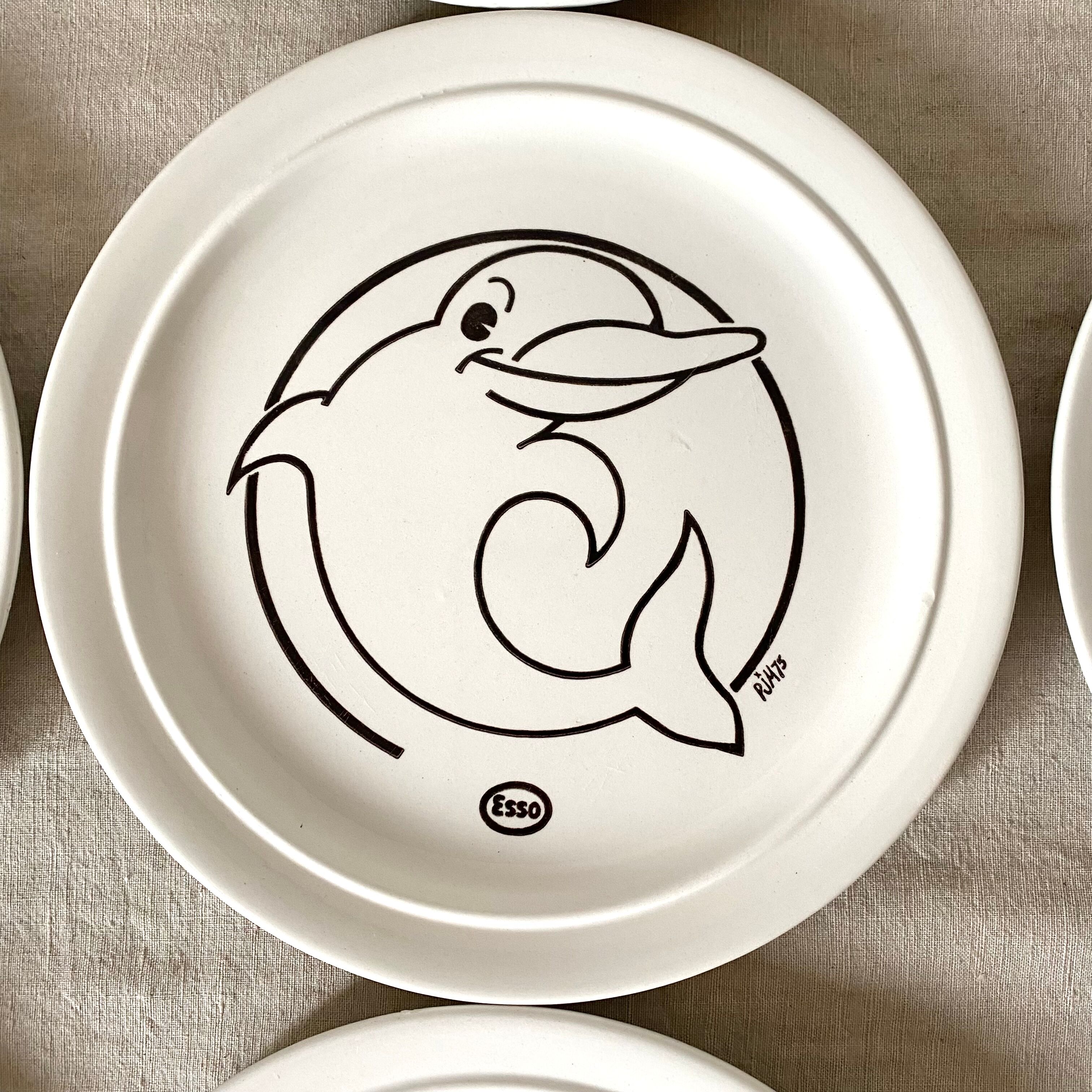 Esso Advertising Dessert Plates