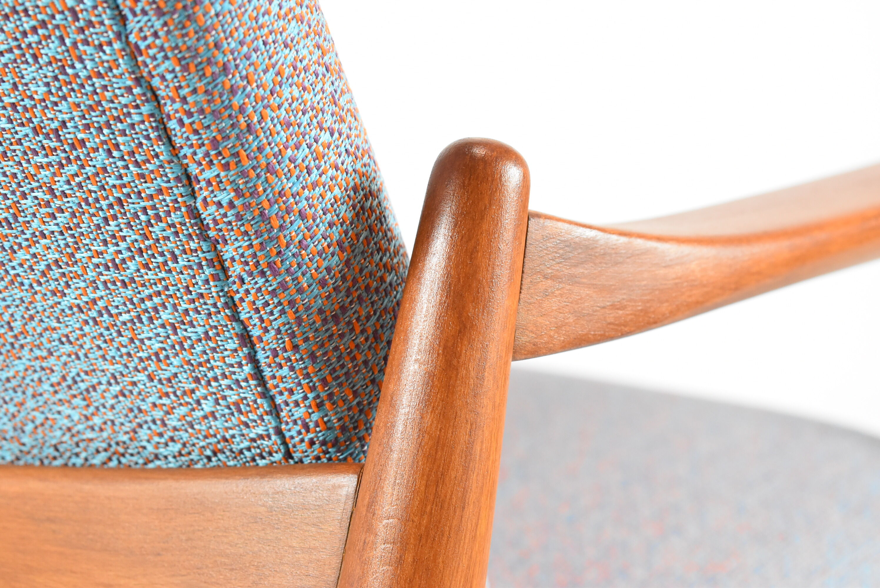 Fully restored vintage armchair, designer E.Homa, 60s, East Europe, multicolour, water resistant