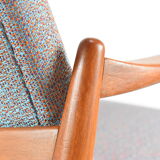 Fauteuil vintage entièrement restauré designer E.Homa, années 60, Europe de l’Est, multicolore, résistant à l’eau