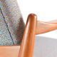 Fully restored vintage armchair, designer E.Homa, 60s, East Europe, multicolour, water resistant