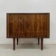 Rosewood Tambour Door Cabinet By Kai Kristiansen For Feldballes