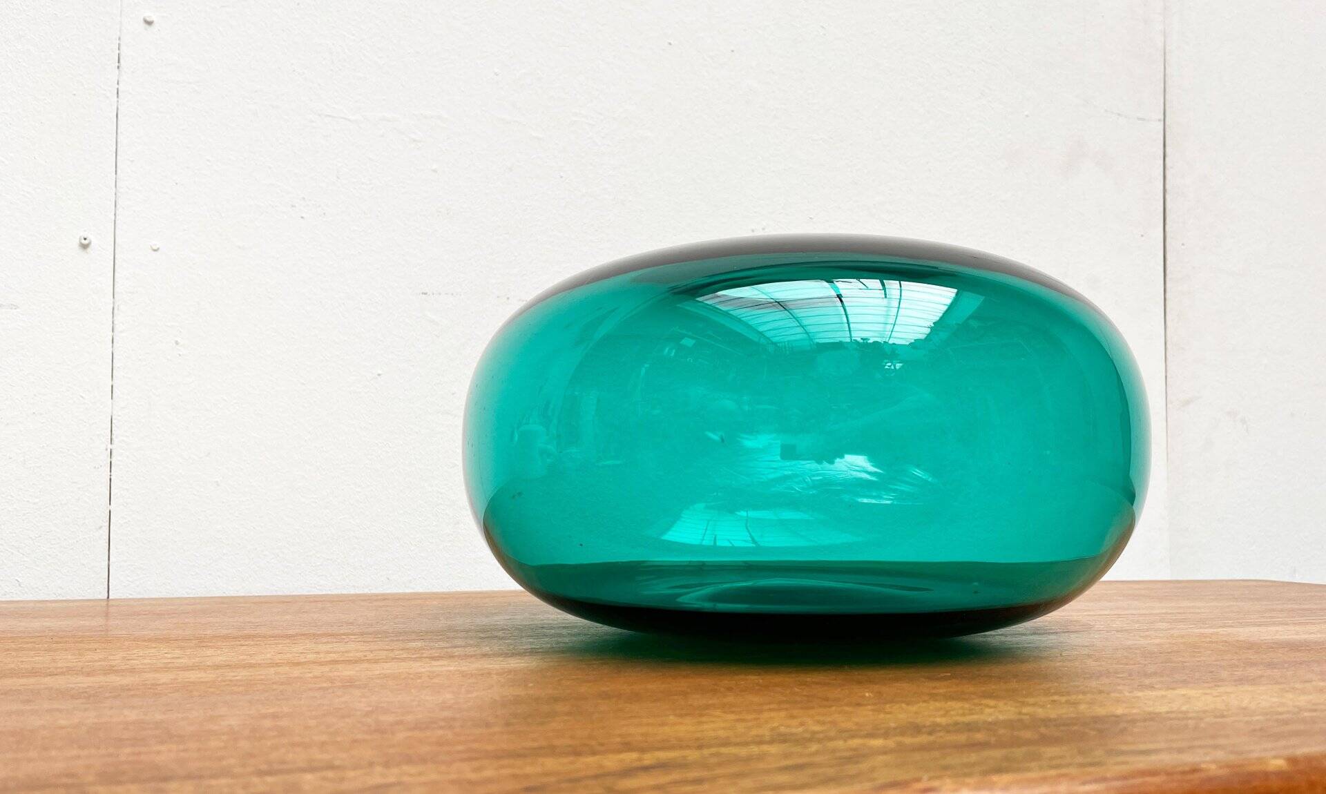 Large vase from the Swedish Stockholm series, handmade glass from Ikea, 1990s.