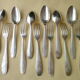 Box of 12 silver metal cutlery 84 G Apollo