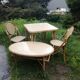 Bamboo and formica coffee table