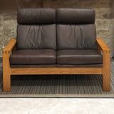 Danish two-seater leather sofa B. Morgensen