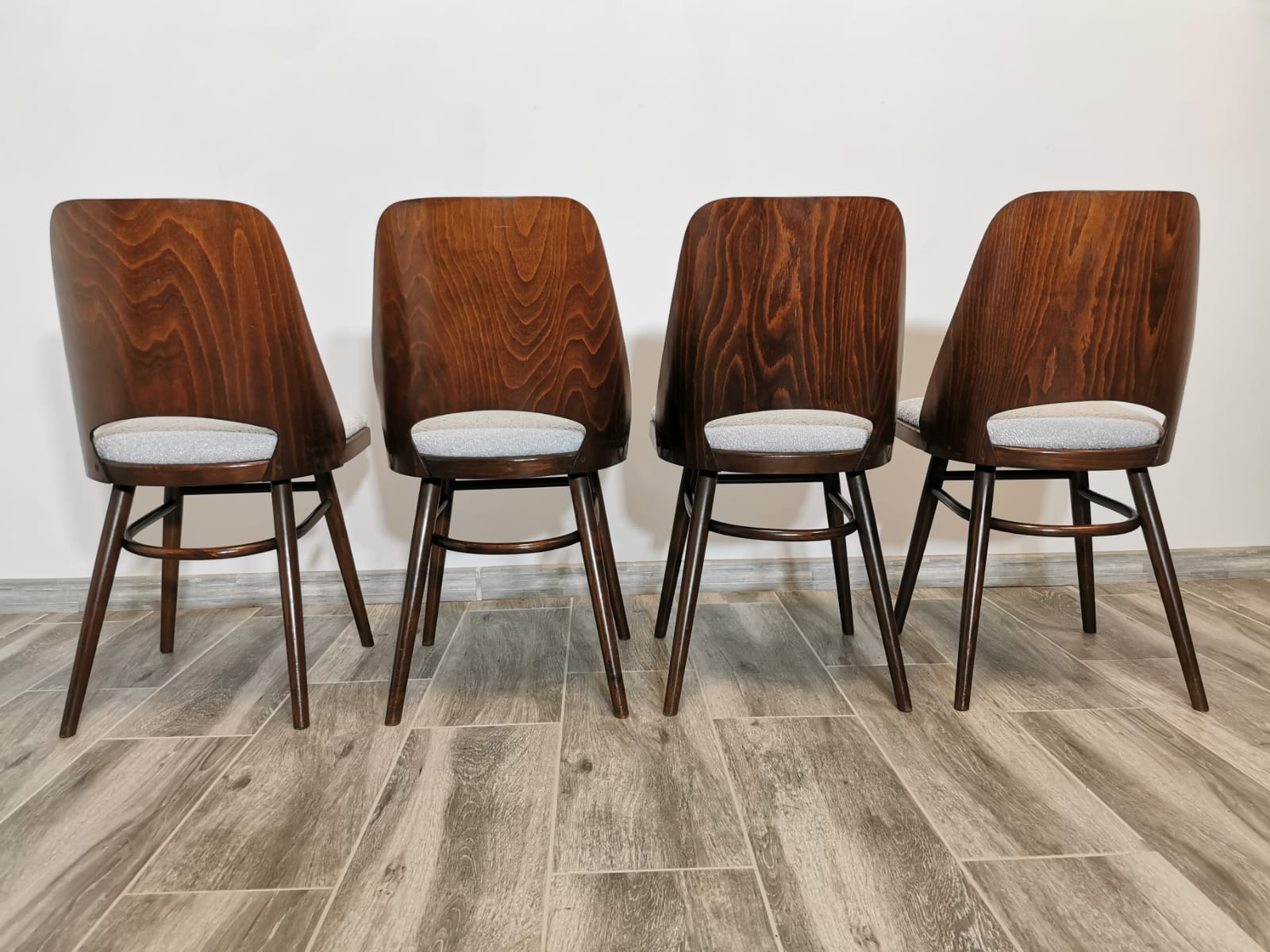 Dining Chairs by Radomir Hoffman for Ton, 1950s, Set of 4