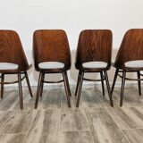 Dining Chairs by Radomir Hoffman for Ton, 1950s, Set of 4