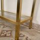 Bookcase in gilded metal and glass, Pierre Vandel Paris, circa 70