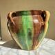 Ancient glazed terracotta pot from the 19th century, south-west France.