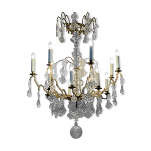 Lustre à pampilles en forme de