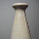 Art Deco conical vase in crackled beige earthenware, circa 1930-1950.