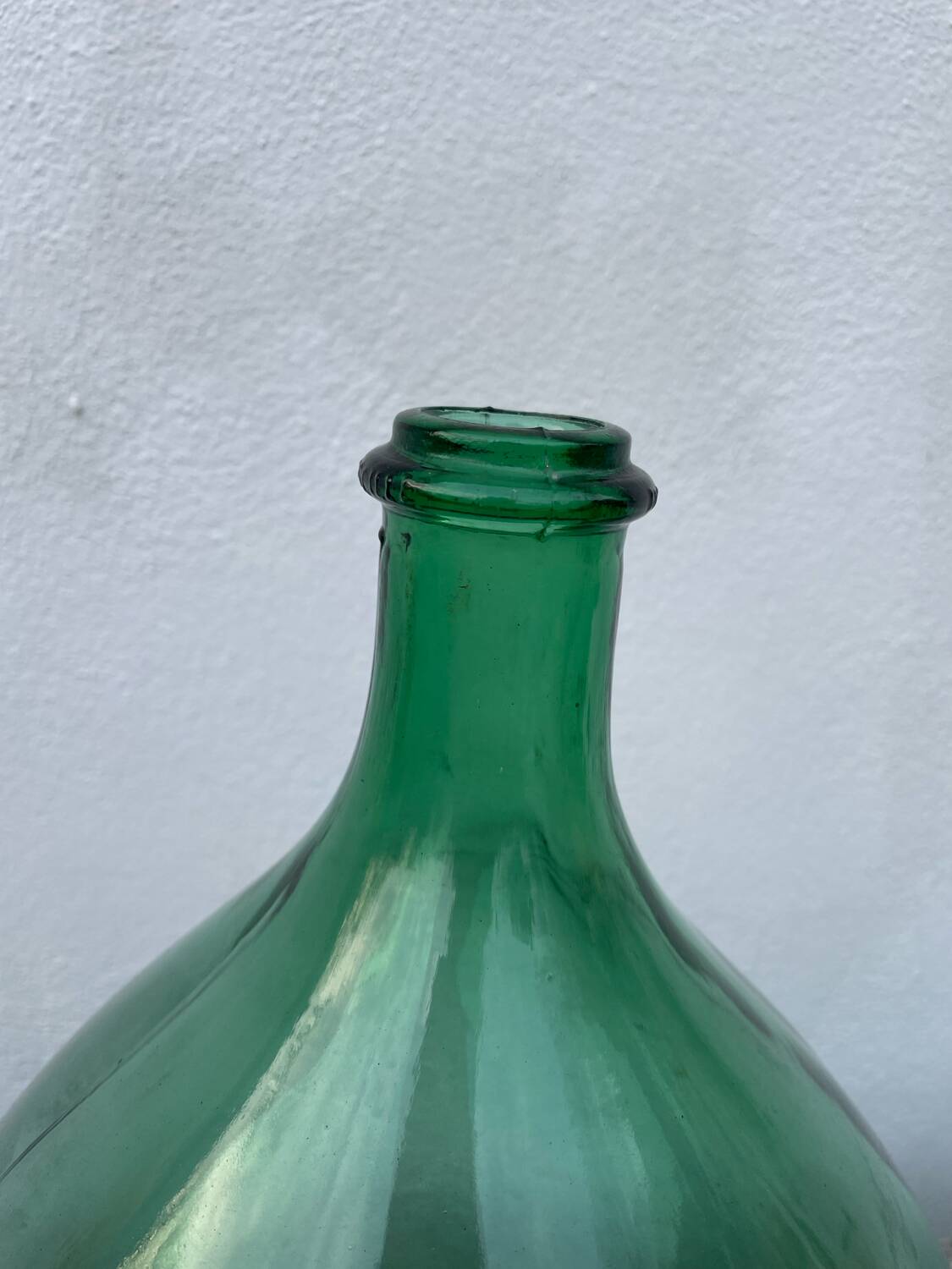 Large green glass lady Jeanne