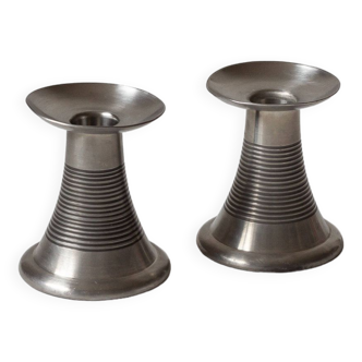 Pewter candlesticks, Norway, 50s/60s