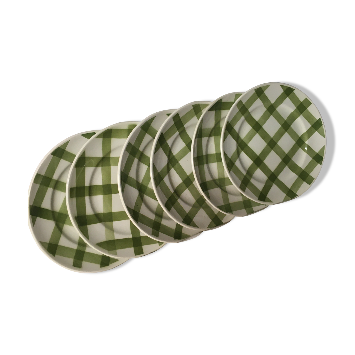 6 dessert plates Orchies wolf mill