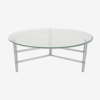 Table basse ronde en verre