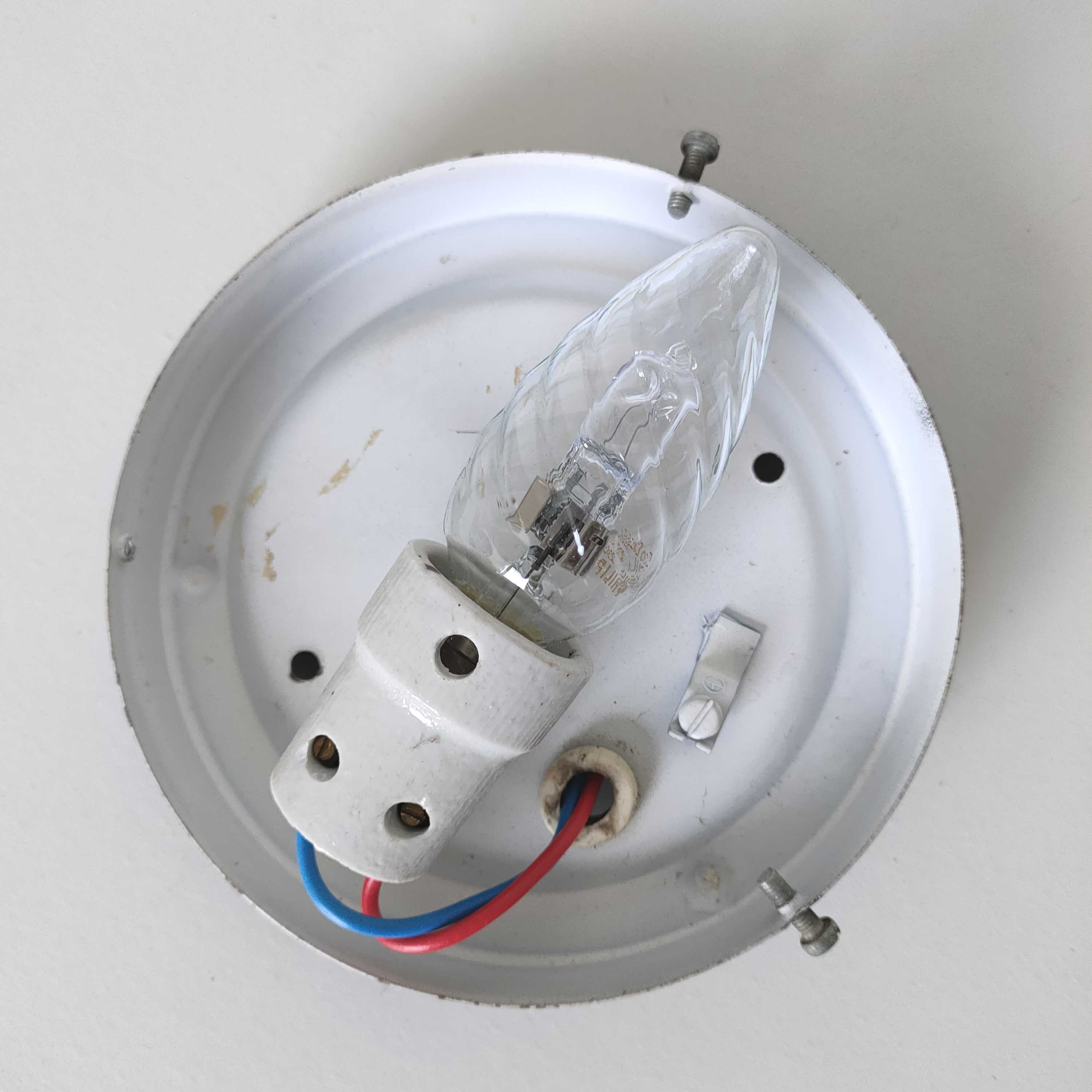 Molded glass bubble wall lamp