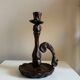 Brutalist wooden candlestick