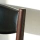Series of 6 chairs in skai and teak