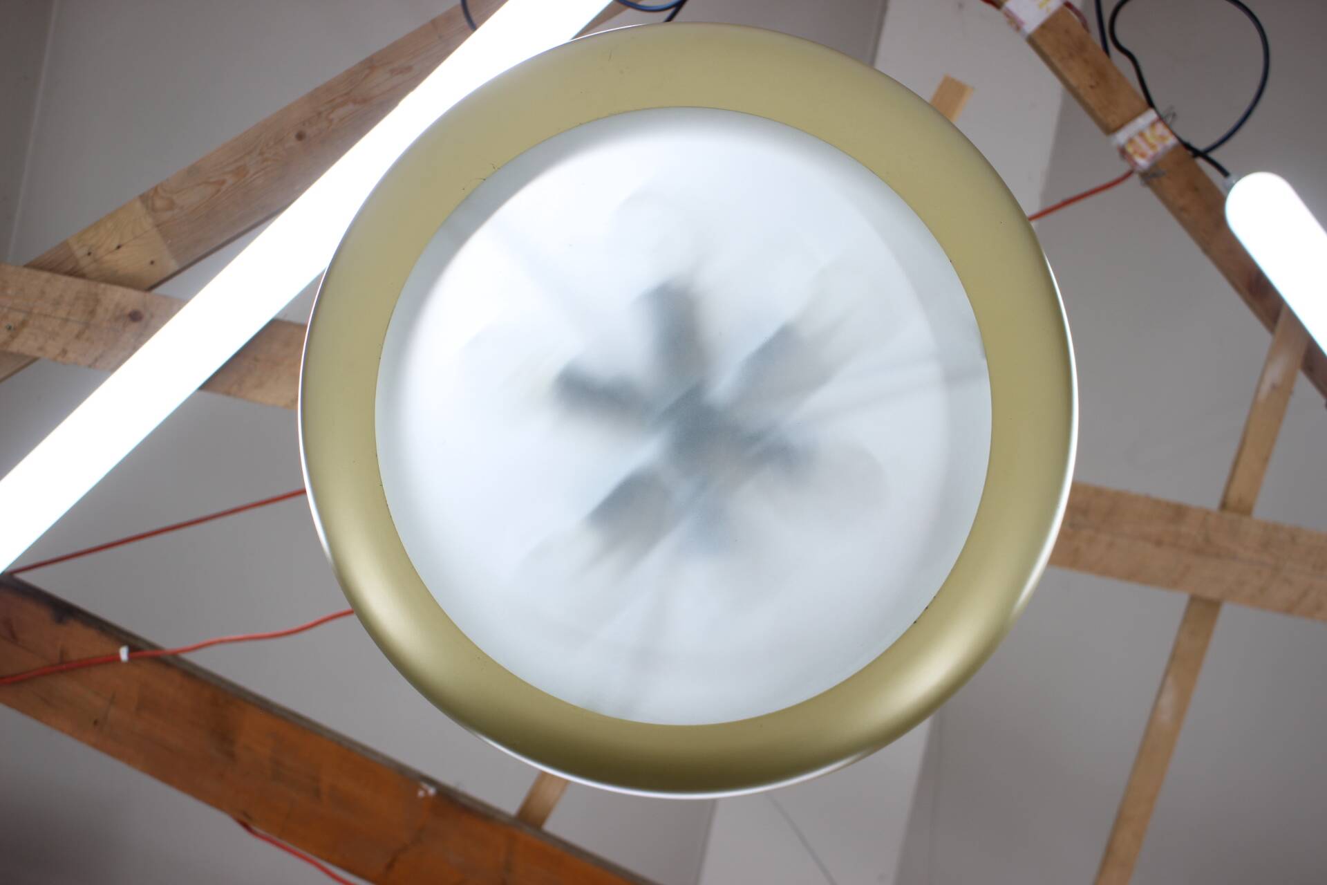 1930s Bauhaus "UFO" Chandelier by Josef Hurka, Czechoslovakia