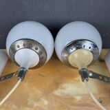 Italian white wall sconces from the mid-century by Targetti Sankey, 1960s, set of 2.